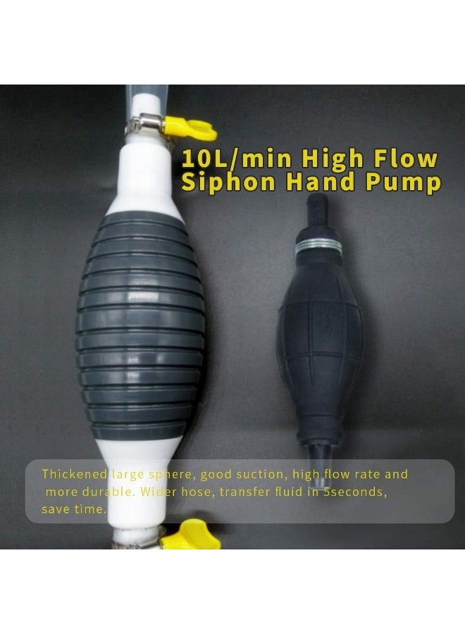 مضخة سيفون يدوية عالية التدفق لنقل البنزين والديزل مع خرطوم PVC شفاف بطول 2 متر متين ومقاوم للزيوت والحرارة، مضخة نقل وقود محمولة سريعة التشغيل بصمام مانع رجوع لتعبئة السيارات والطوارئ وتغيير مياه حوض السمك ونقل الماء والزيت والسوائل المختلفة بسهولة وكفاءة - Image 5